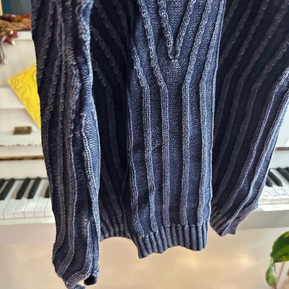 Tribal Jeans Boho Navy Striped Knit Tank Top Cotton Small - Picture 9 of 16